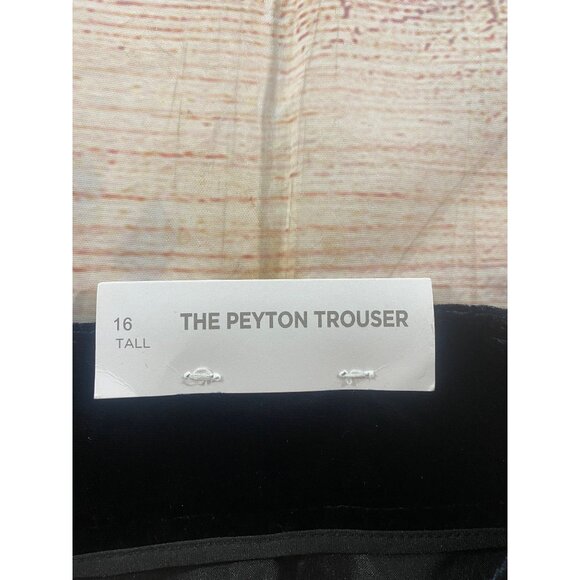 NWT Loft Women's Black Velvet The Peyton Trouser Casual Pants - 16 Tall - Picture 14 of 16
